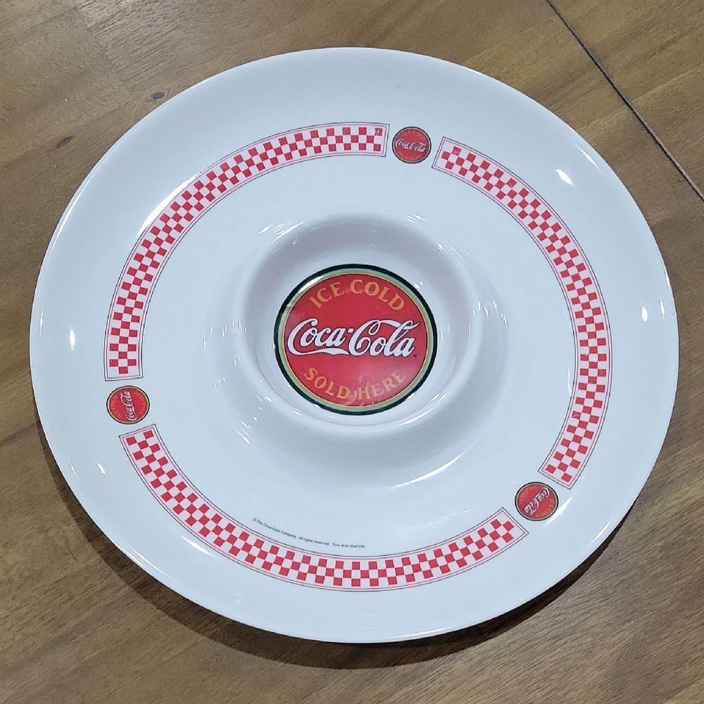 Vibtage Gibson Coca Cola White and Red Serving Platter